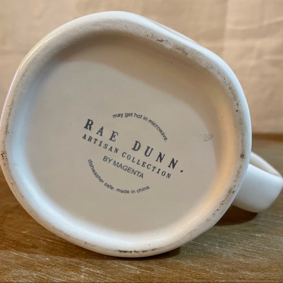 Rae Dunn HAPPY Mug Ceramic Cup Farmhouse Decor Gift Coffee Tea Drink Smile - Picture 3 of 6